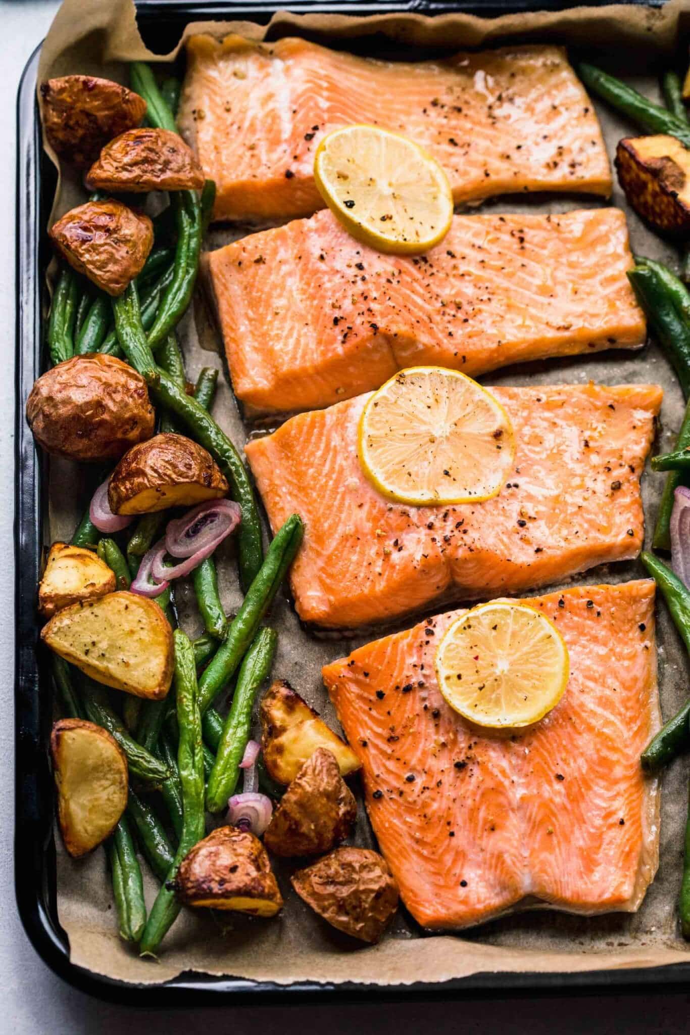 Salmon Sheet Pan Dinner Recipe – Sheet Pan Salmon Recipe — Eatwell101