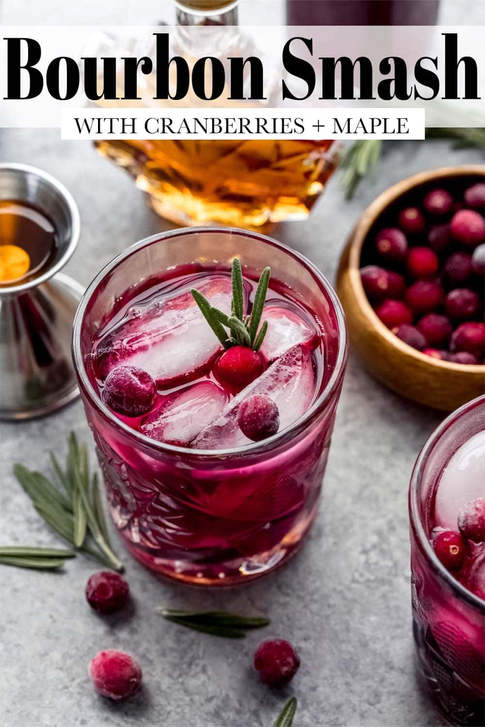Cranberry Bourbon Cocktail (Cranberry Bourbon Smash)