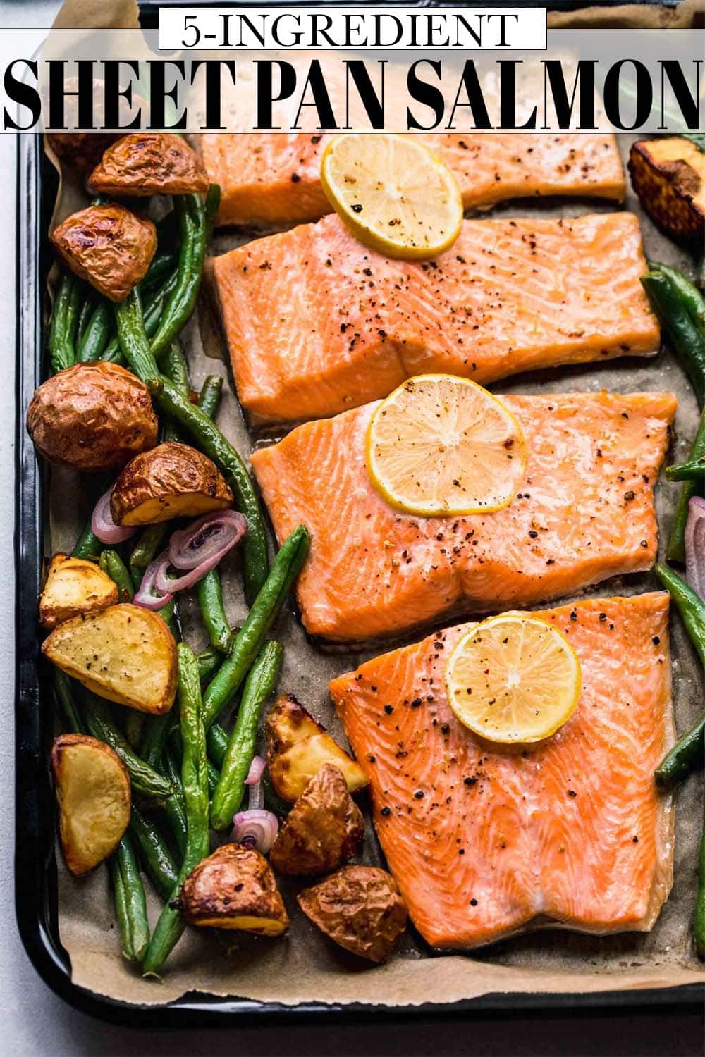 Easy Sheet Pan Salmon (5-Ingredient Recipe)