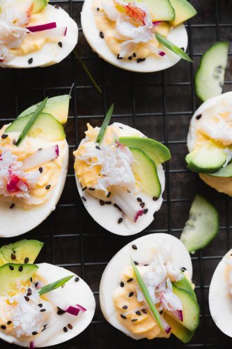 California Roll Deviled Eggs