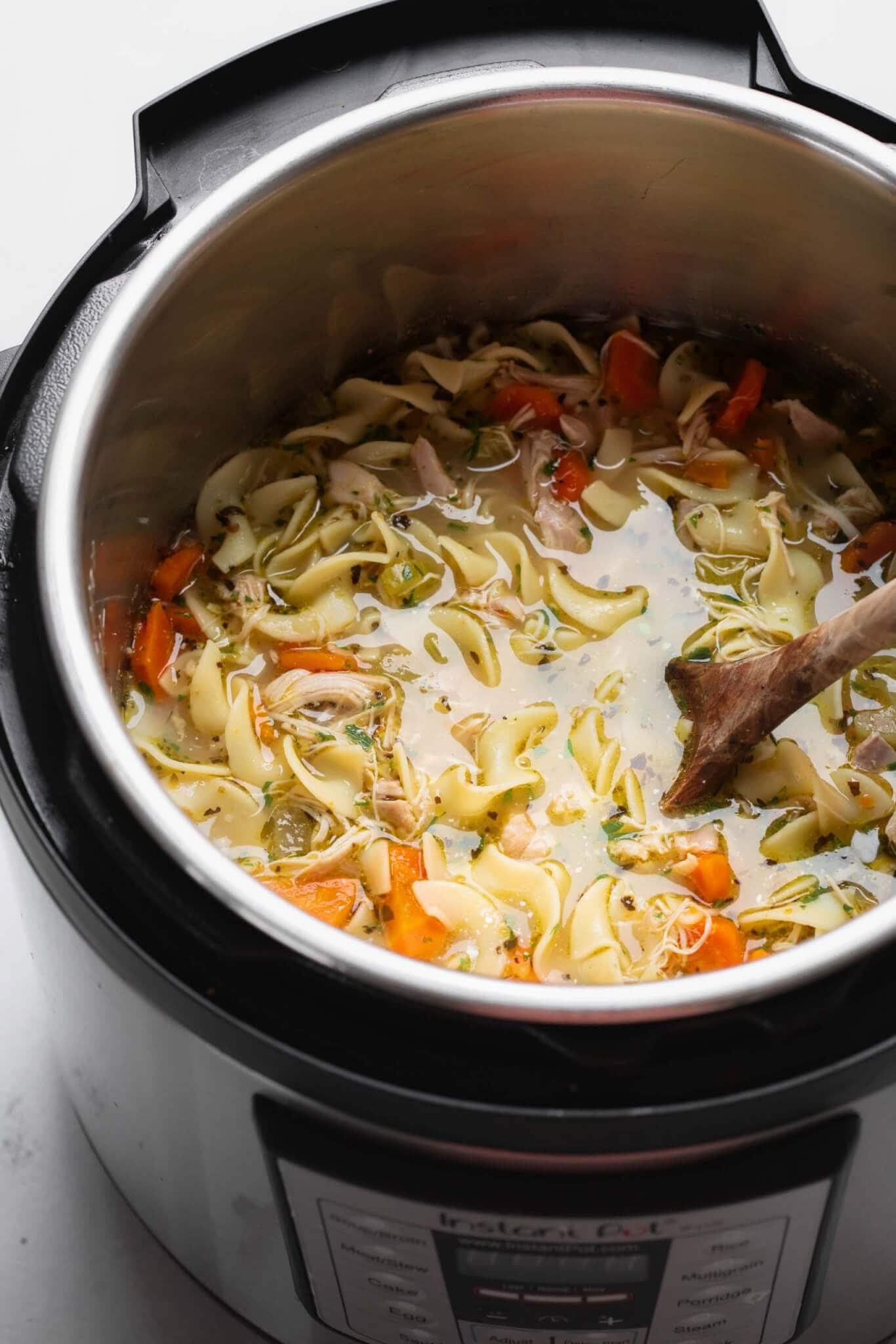 Chicken noodle soup in instant pot 