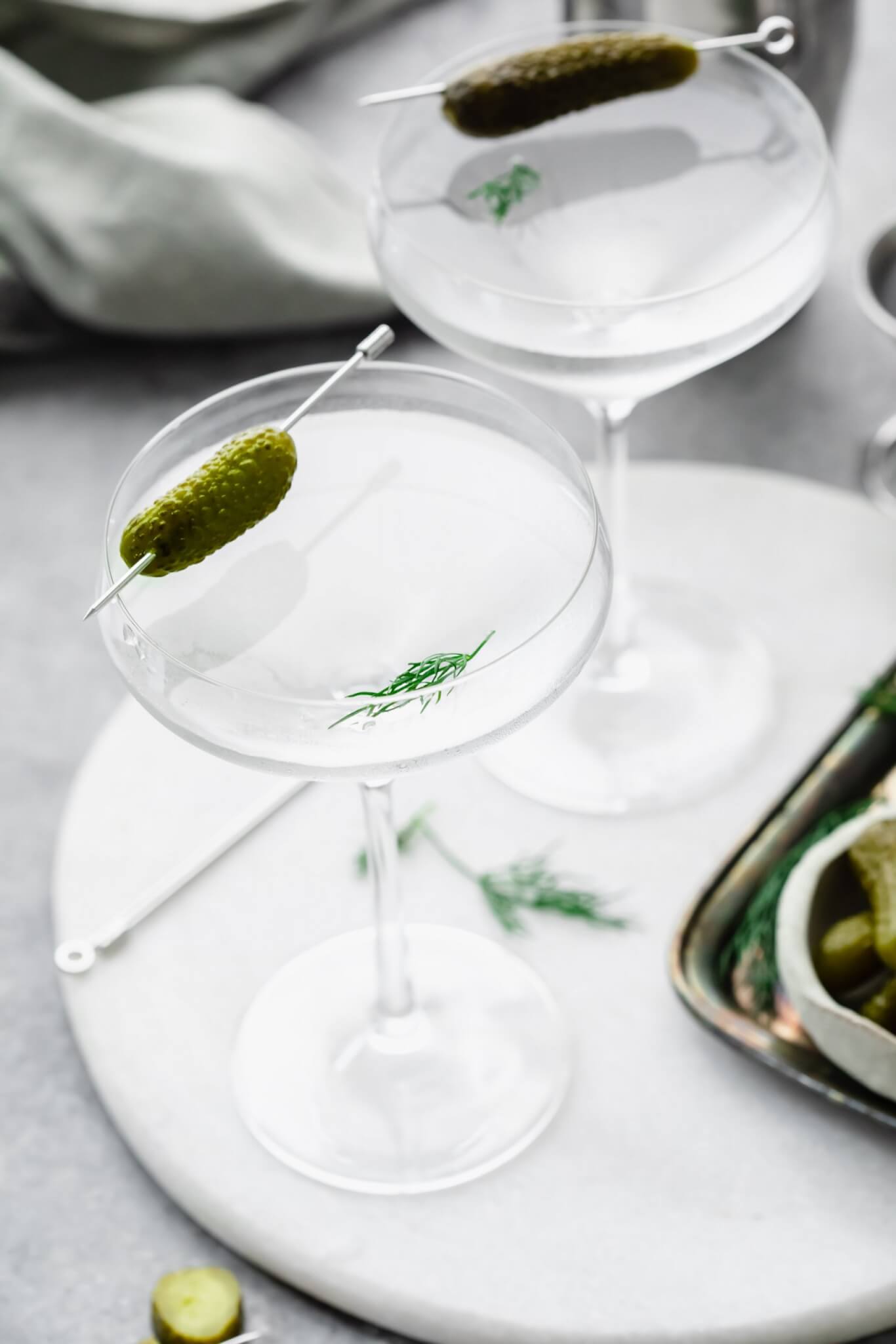 Dill Pickle Martini Recipe (with Gin or Vodka)