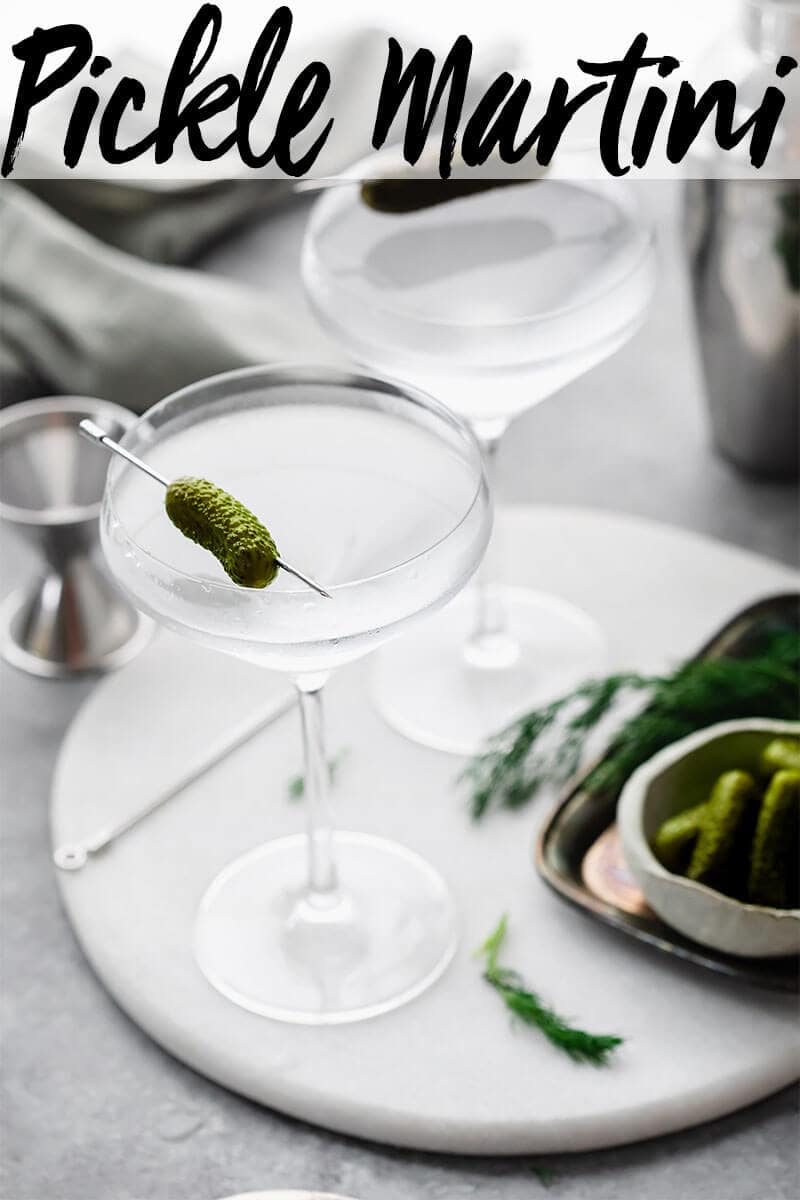 Dill Pickle Martini Recipe (with Gin or Vodka) Platings + Pairings