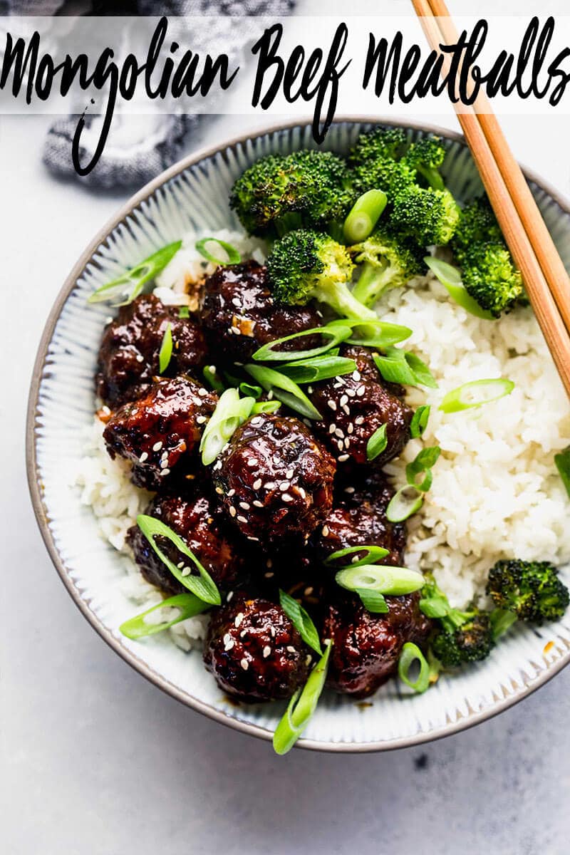 Sticky Mongolian Beef Meatballs // 30 Minute Recipe Platings + Pairings