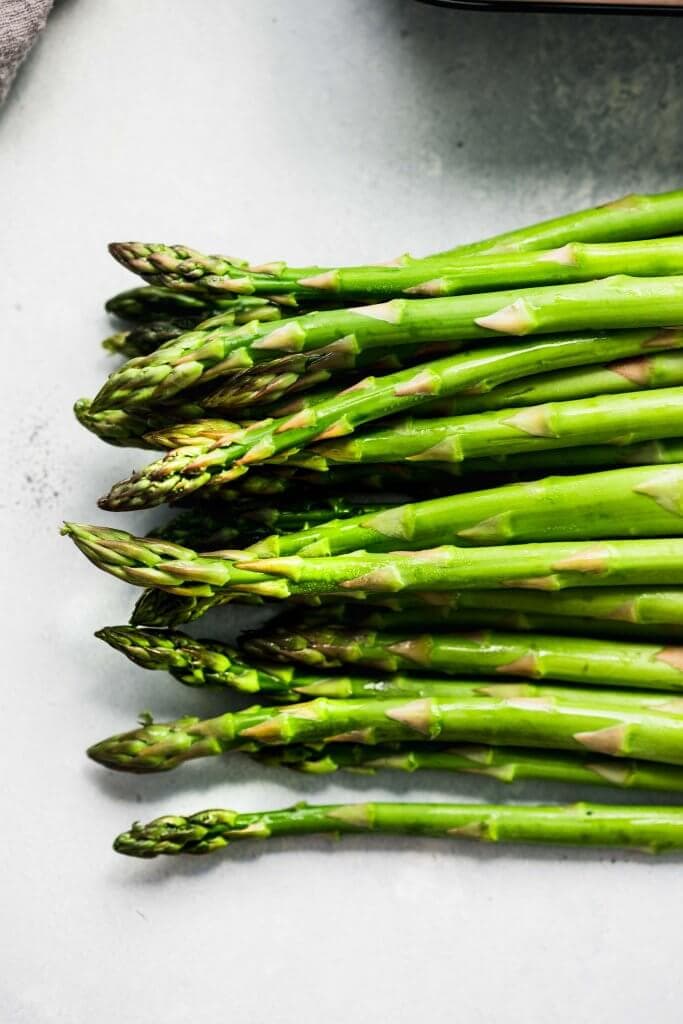 Trimmed asparagus
