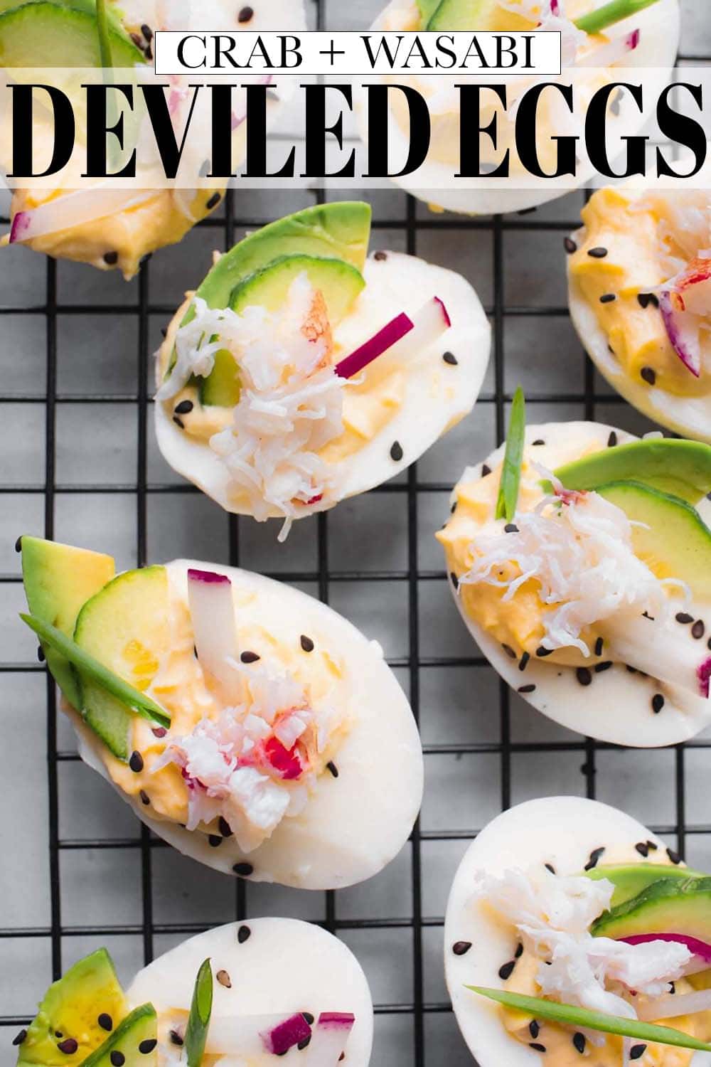 California Roll Deviled Eggs (Crab Deviled Eggs) Platings + Pairings