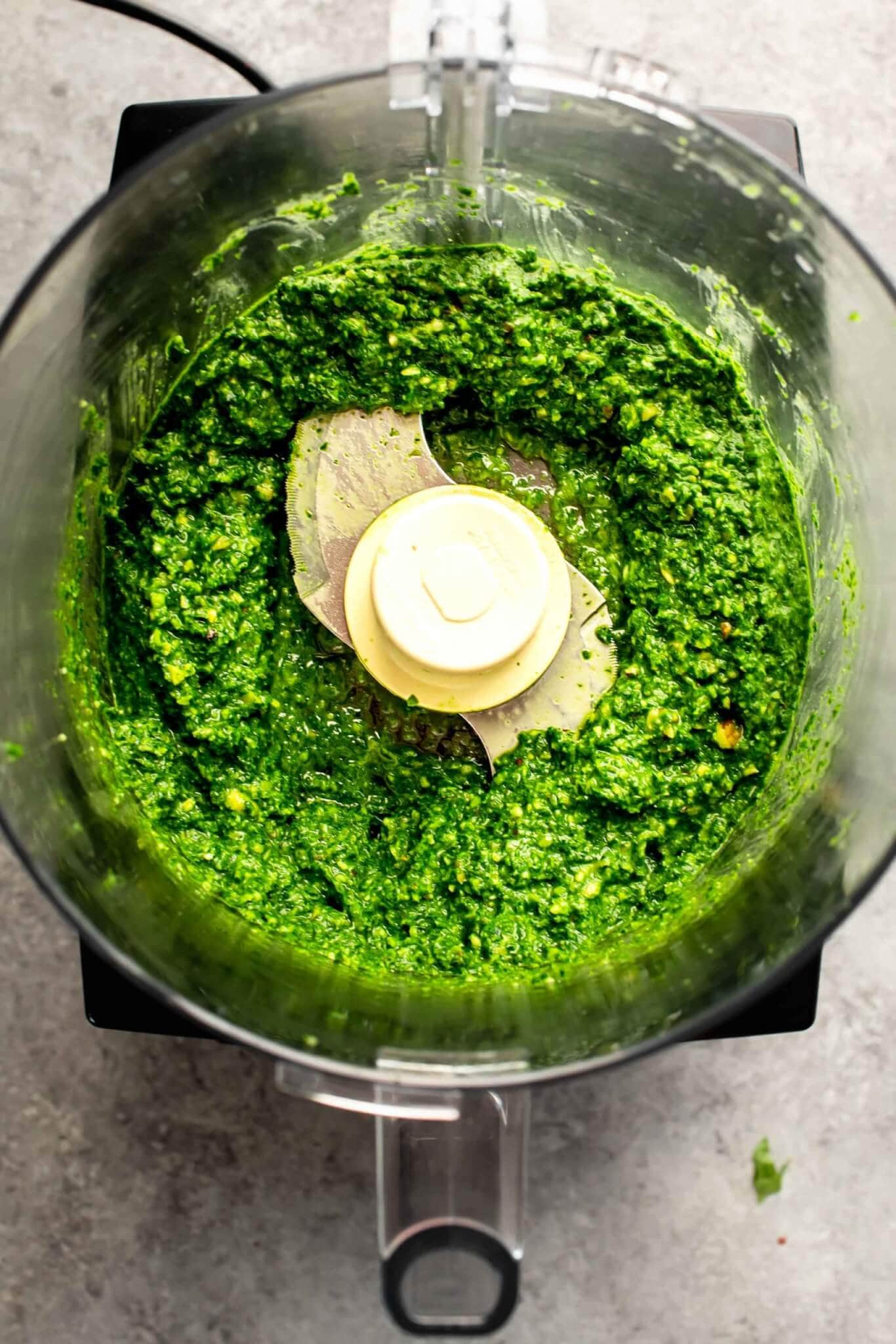 KALE PESTO IN FOOD PROCESSOR