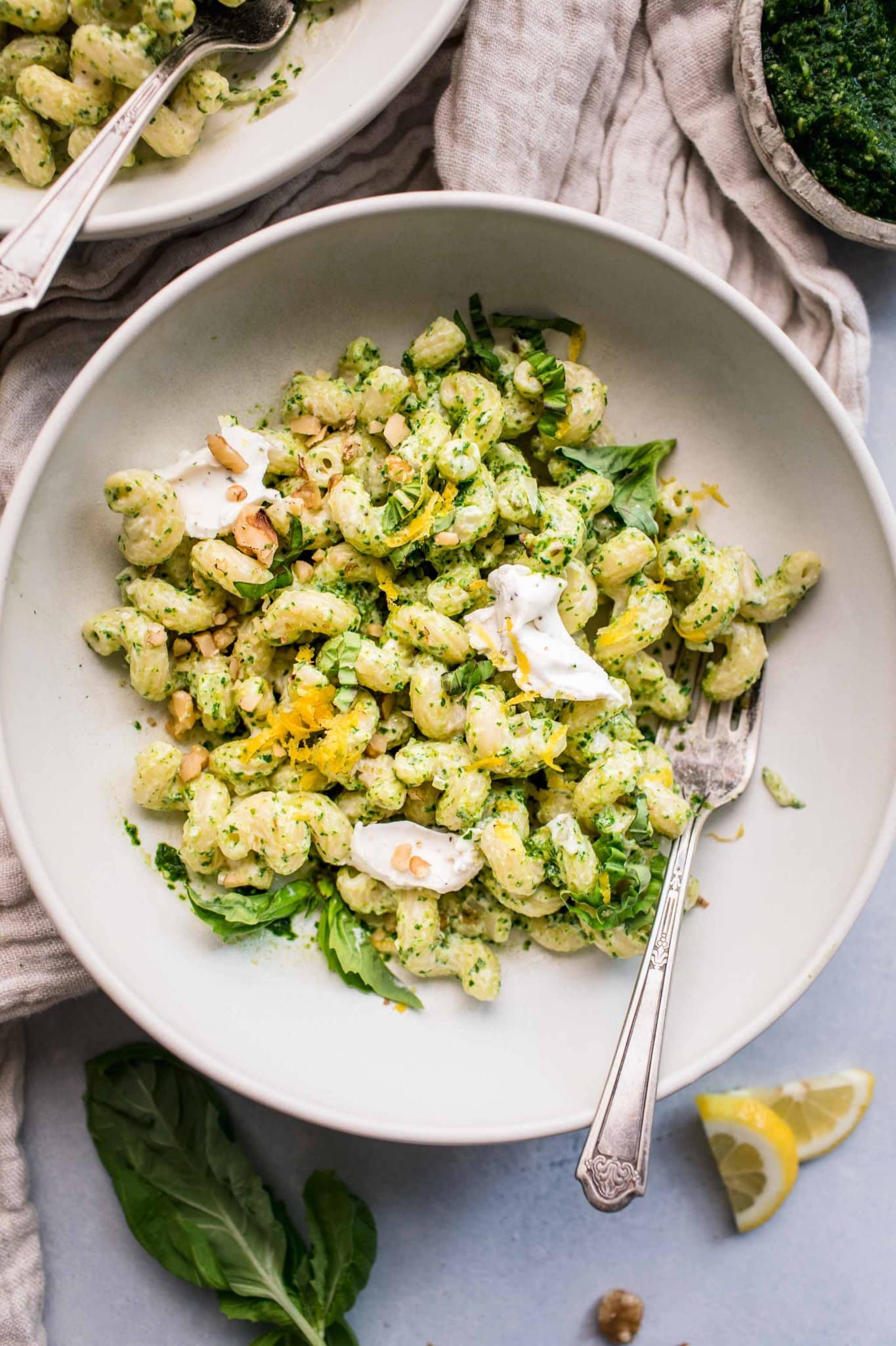 Pesto Goat Cheese Pasta Recipe (Creamy & Delicious) Platings + Pairings