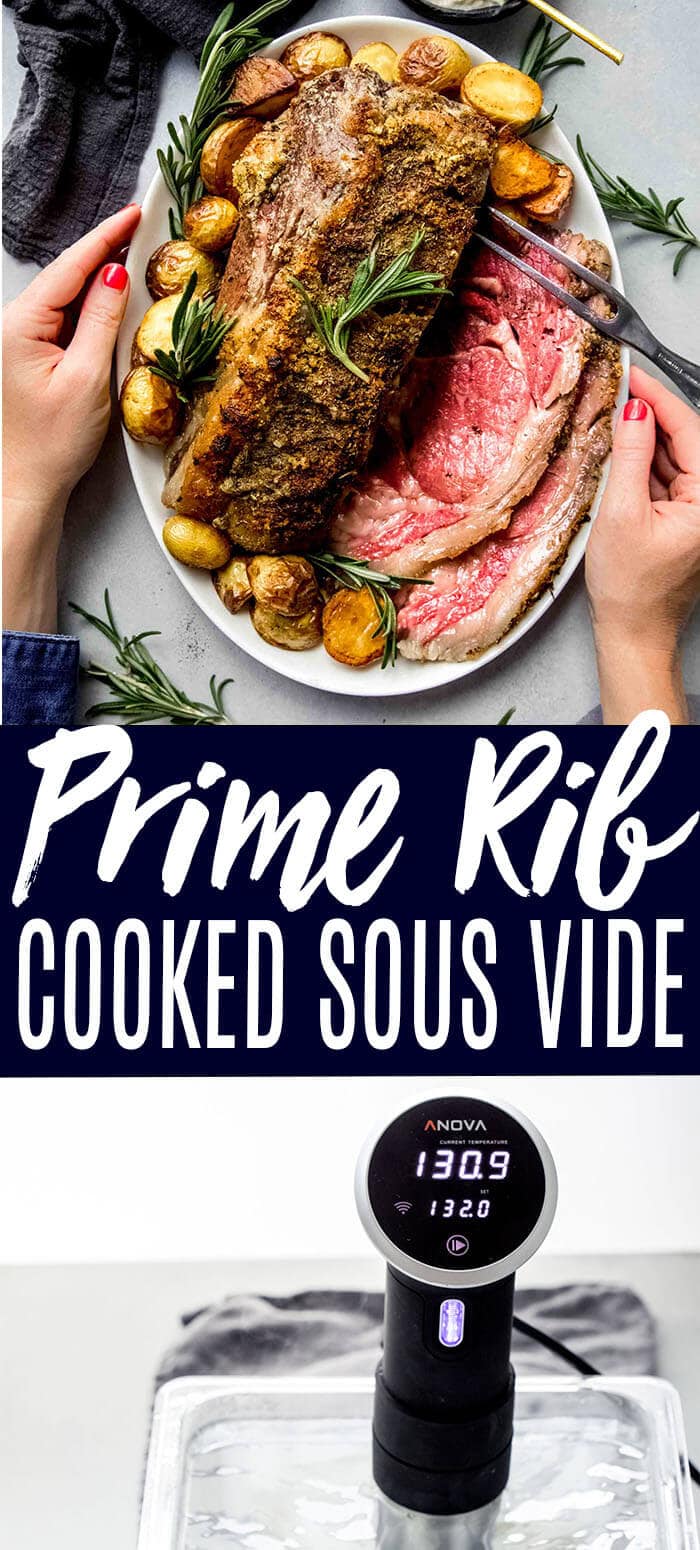Sous Vide Prime Rib Roast with Garlic Herb Butter + VIDEO Platings + Pairings