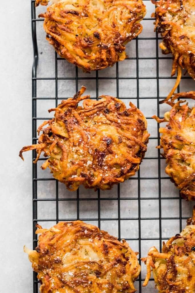 Potato Latkes Recipe (Classic Potato Pancakes) Platings + Pairings