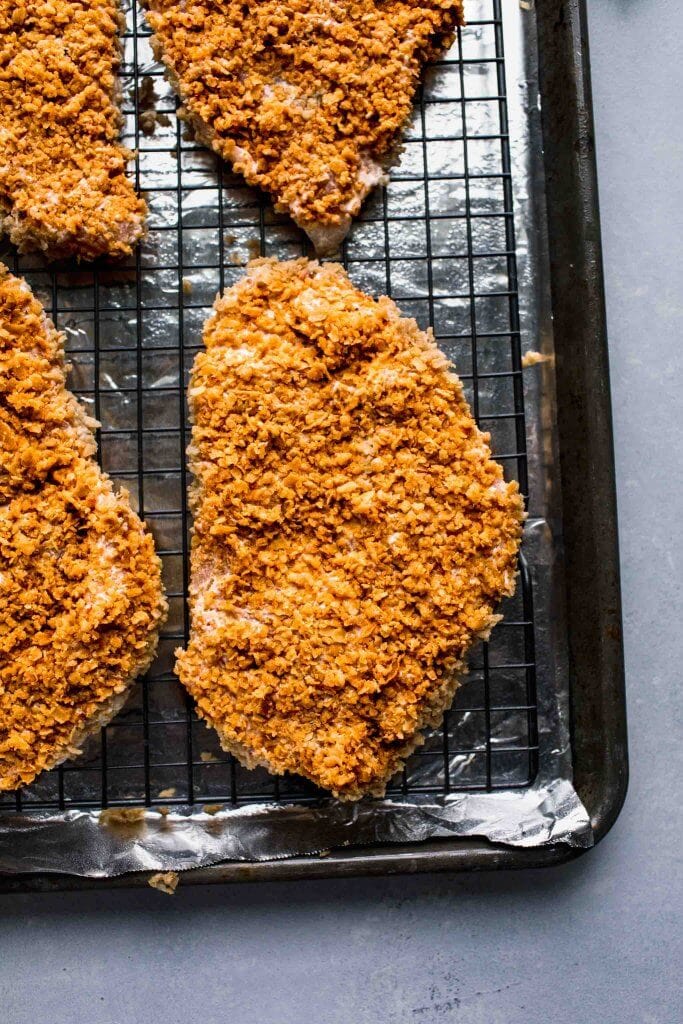 Sour Cream Chicken with Crispy Onion Coating Platings + Pairings