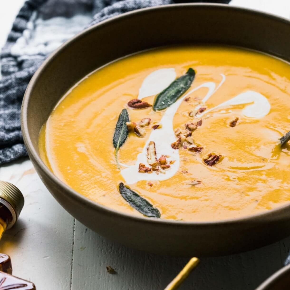 Butternut Squash Bisque with Maple Cream Platings + Pairings