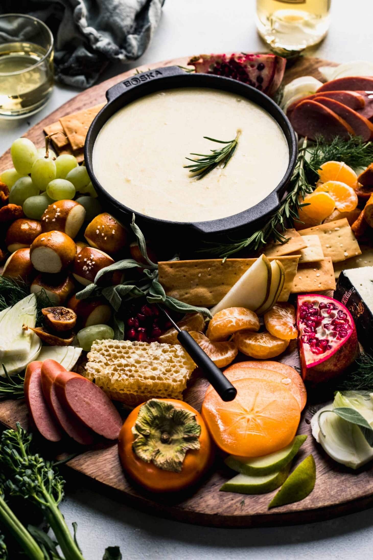 Classic Cheese Fondue Recipe (White Wine Fondue) - Platings + Pairings