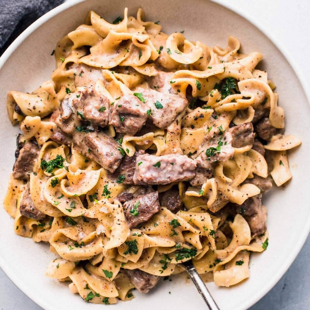 The BEST Easy Instant Pot Beef Stroganoff Platings + Pairings