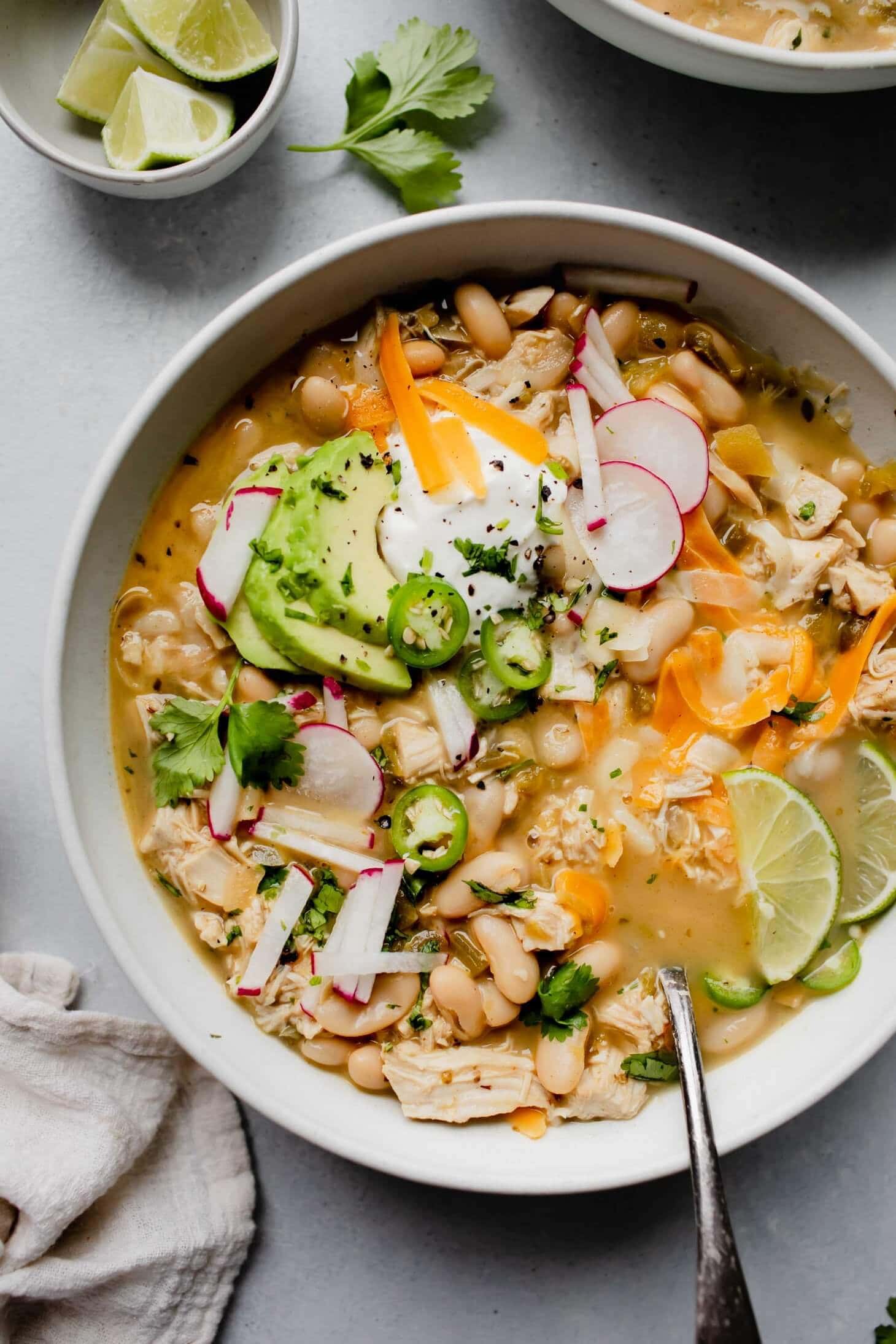 Easy White Chicken Chili Recipe Platings + Pairings