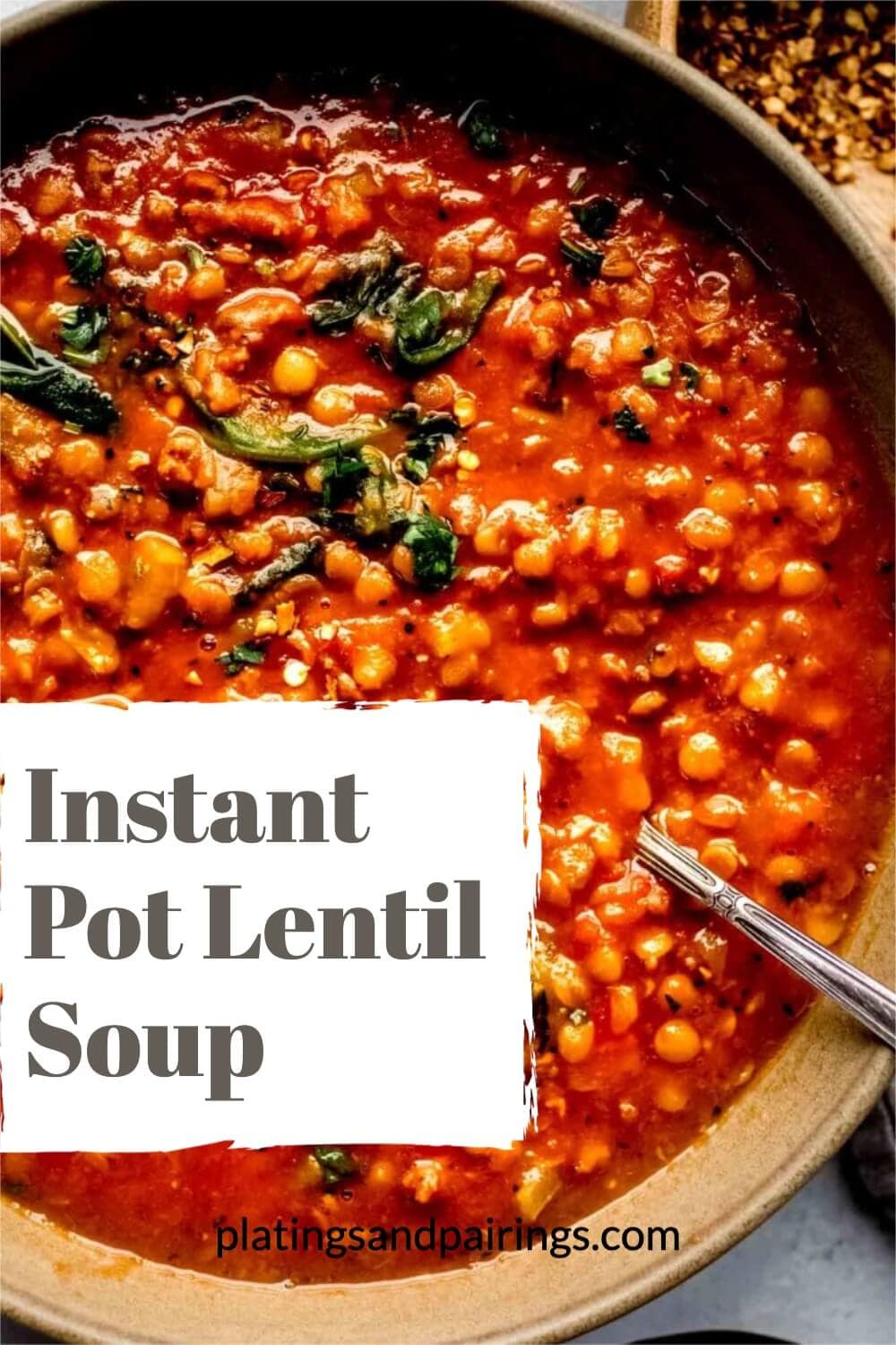 Instant Pot Lentil Soup with Sausage & Kale Platings + Pairings