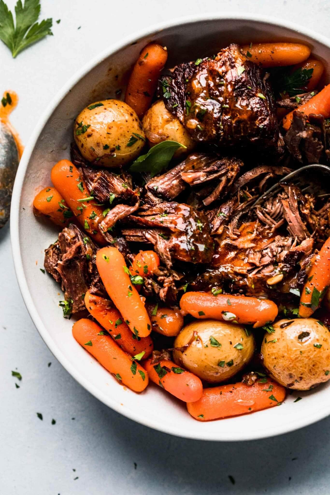 Chuck pot roast in Ninja Foodi pressure cooker - The Top Meal