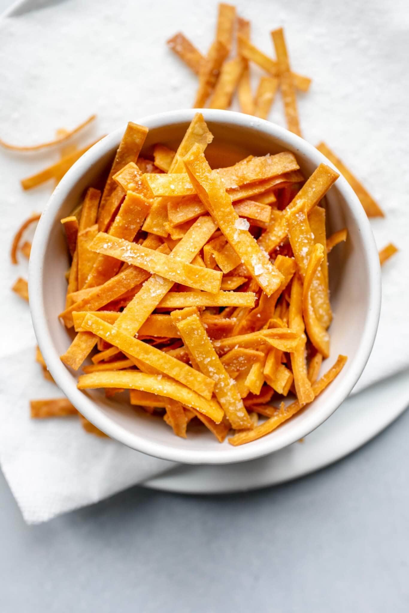 Tortilla Strips Easy & Crispy! Platings + Pairings