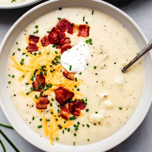 Easy Instant Pot Cheesy Potato Soup Recipe (Loaded!)