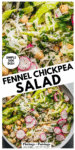 Fennel chickpea salad pinterest image.
