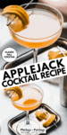 Apple jack cocktail recipe pinterest image.
