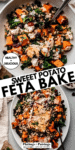 SWEET POTATO FETA BAKE PINTEREST IMAGE.