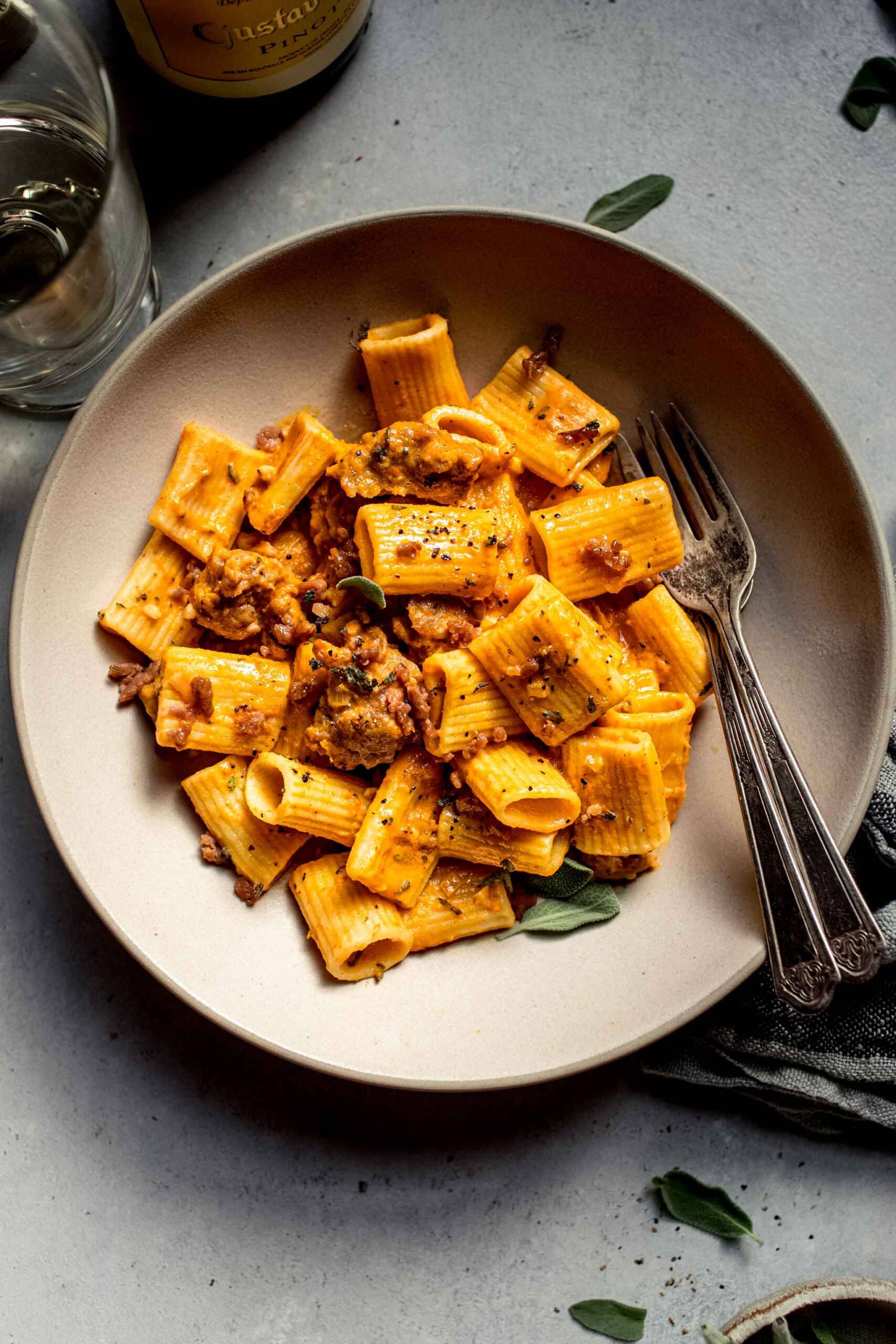 Creamy Pumpkin Pasta with Sausage