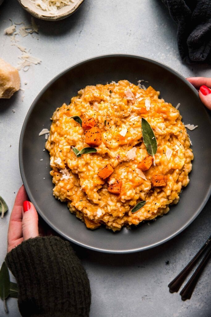 Butternut Squash Risotto Platings + Pairings