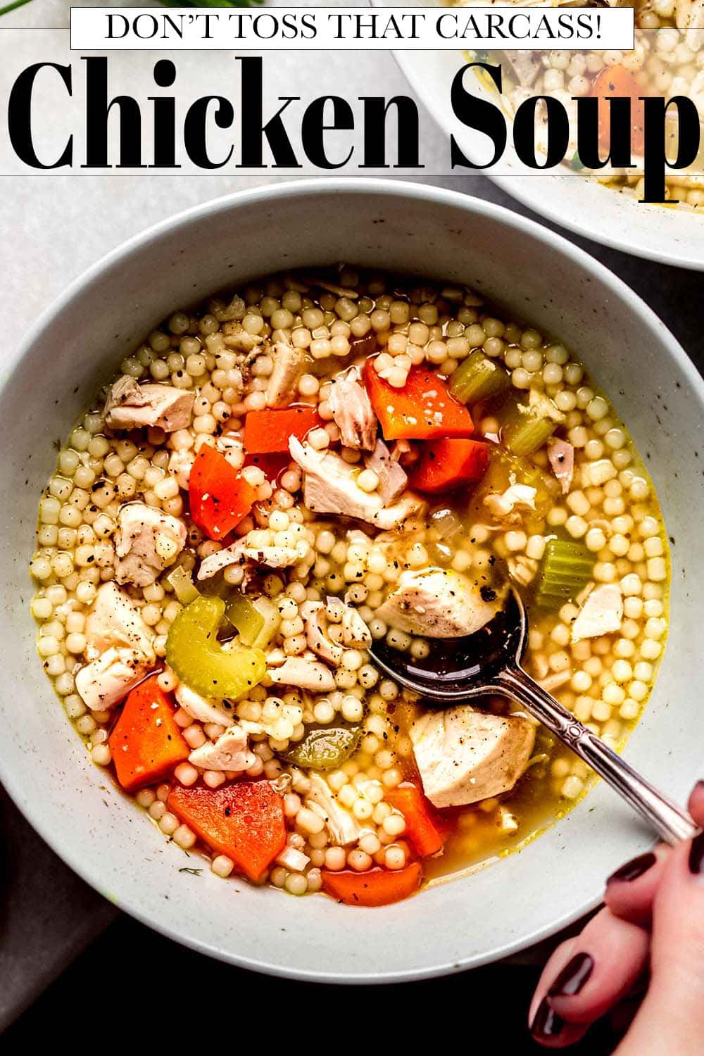 Easy Leftover Chicken Soup (Chicken Carcass Soup)