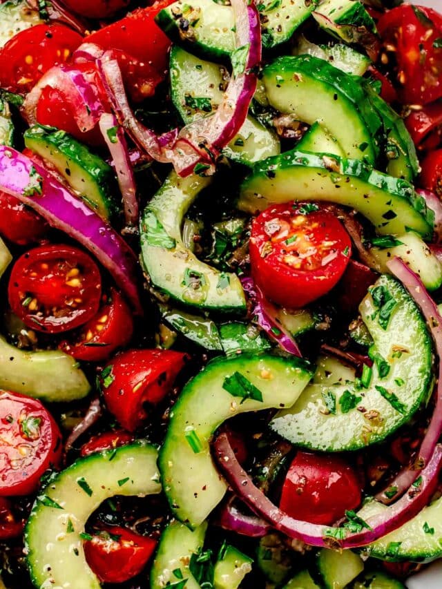 Mediterranean Tomato and Cucumber Salad