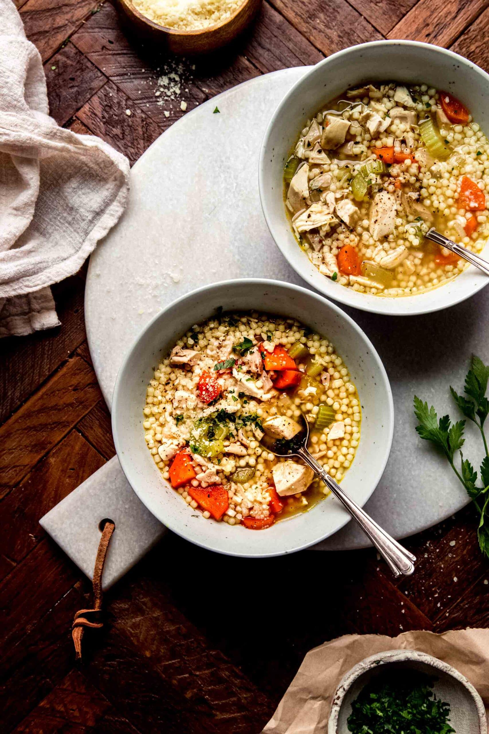 Easy Leftover Chicken Soup (Chicken Carcass Soup)