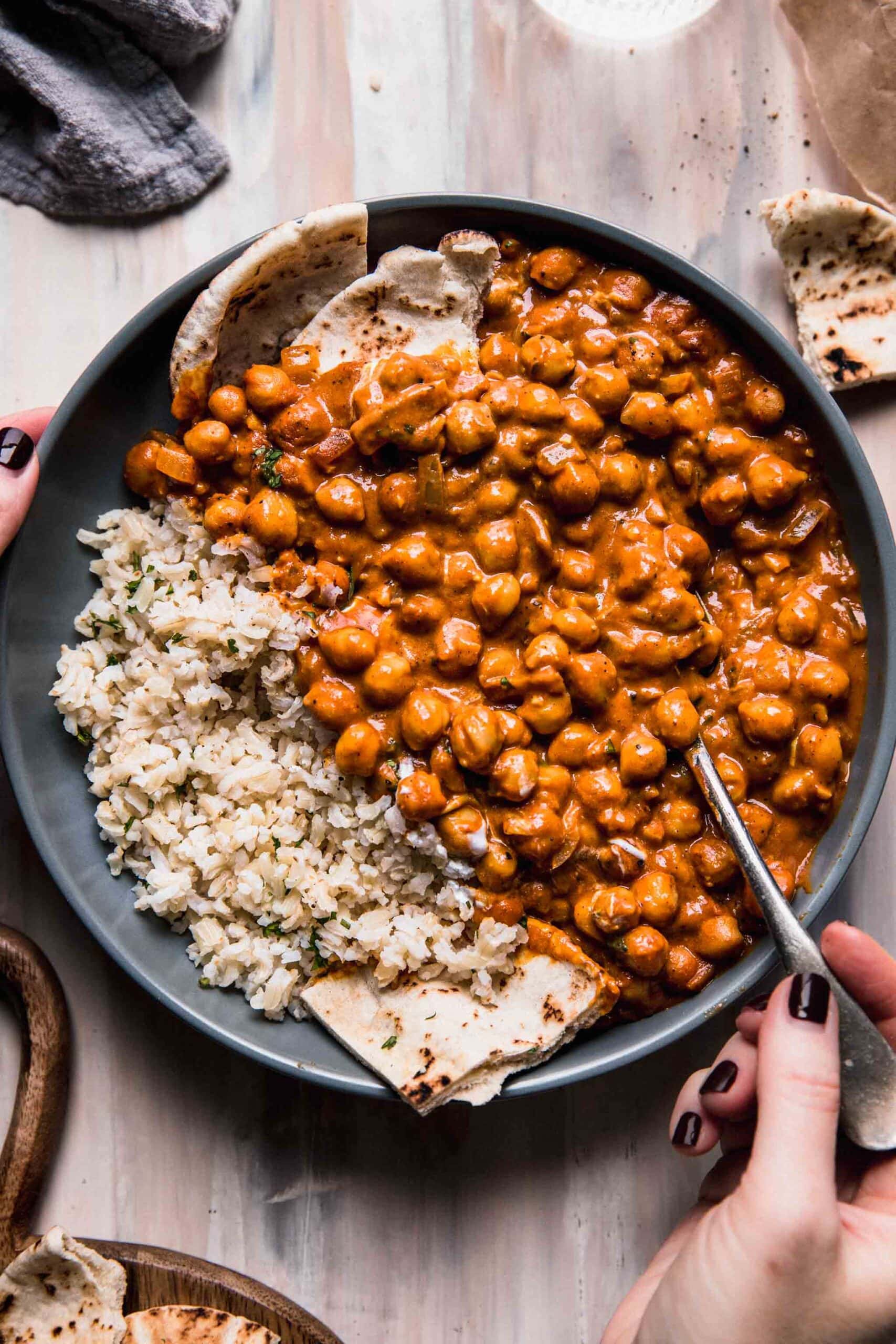 Indian Butter Chickpeas (Butter Chickpea Curry) - Platings + Pairings