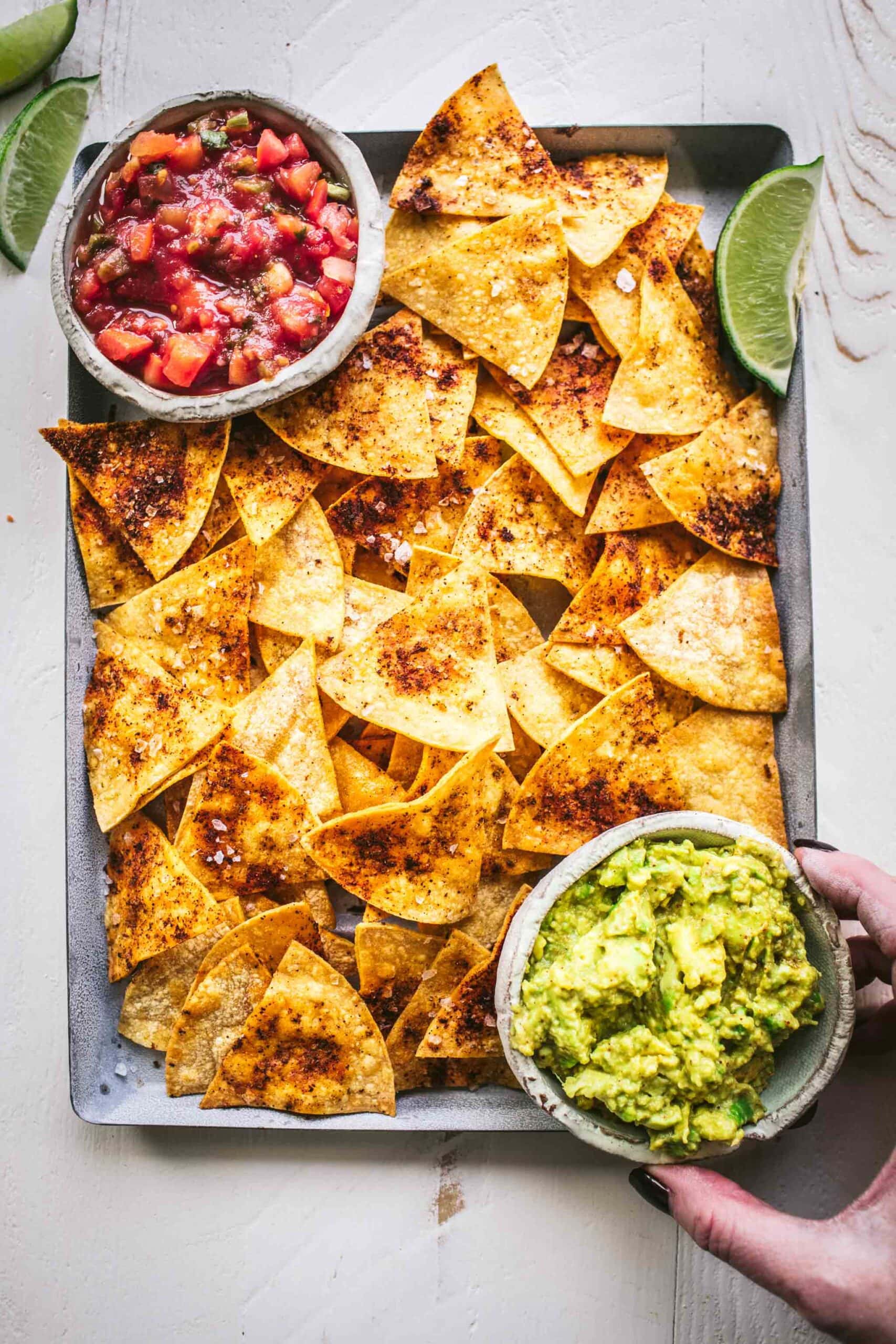 Homemade Baked Tortilla Chips in Minutes! (Healthy + Delicious)