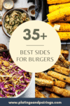COLLAGE OF SIDE DISHES FOR BURGERS.