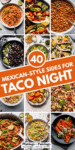 COLLAGE OF SIDES FOR TACOS WITH TEXT OVERLAY.