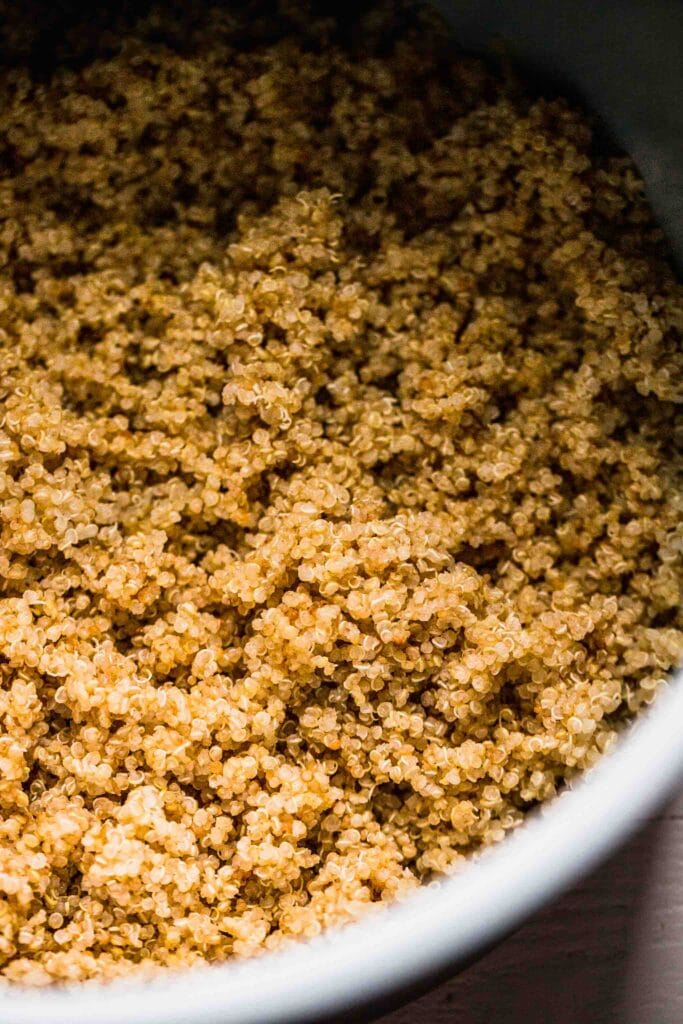 Cooked quinoa in instant pot liner. 