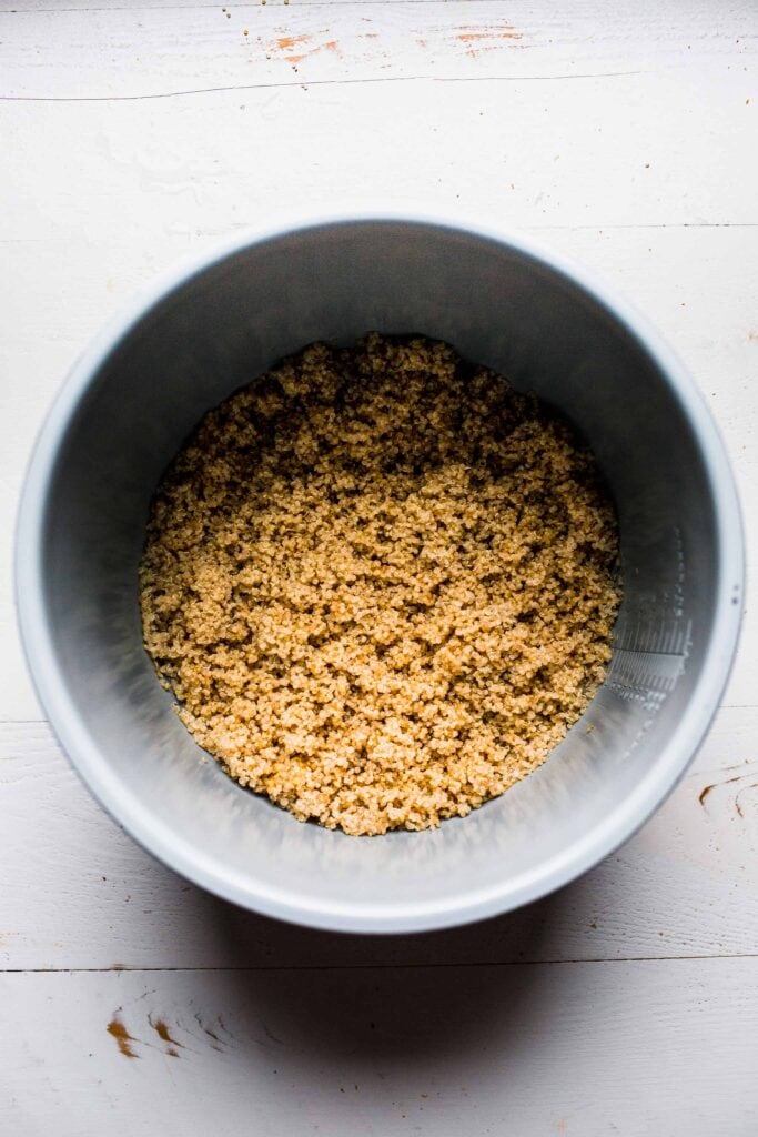 Cooked quinoa in instant pot liner. 
