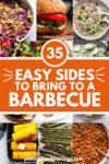 Collage of easy bbq side dishes with text overlay.