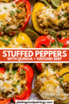 Quinoa stuffed peppers pinterest image.