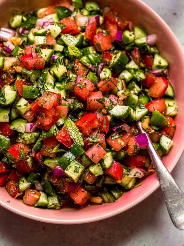 Salad Shirazi (Persian Tomato Cucumber Salad)