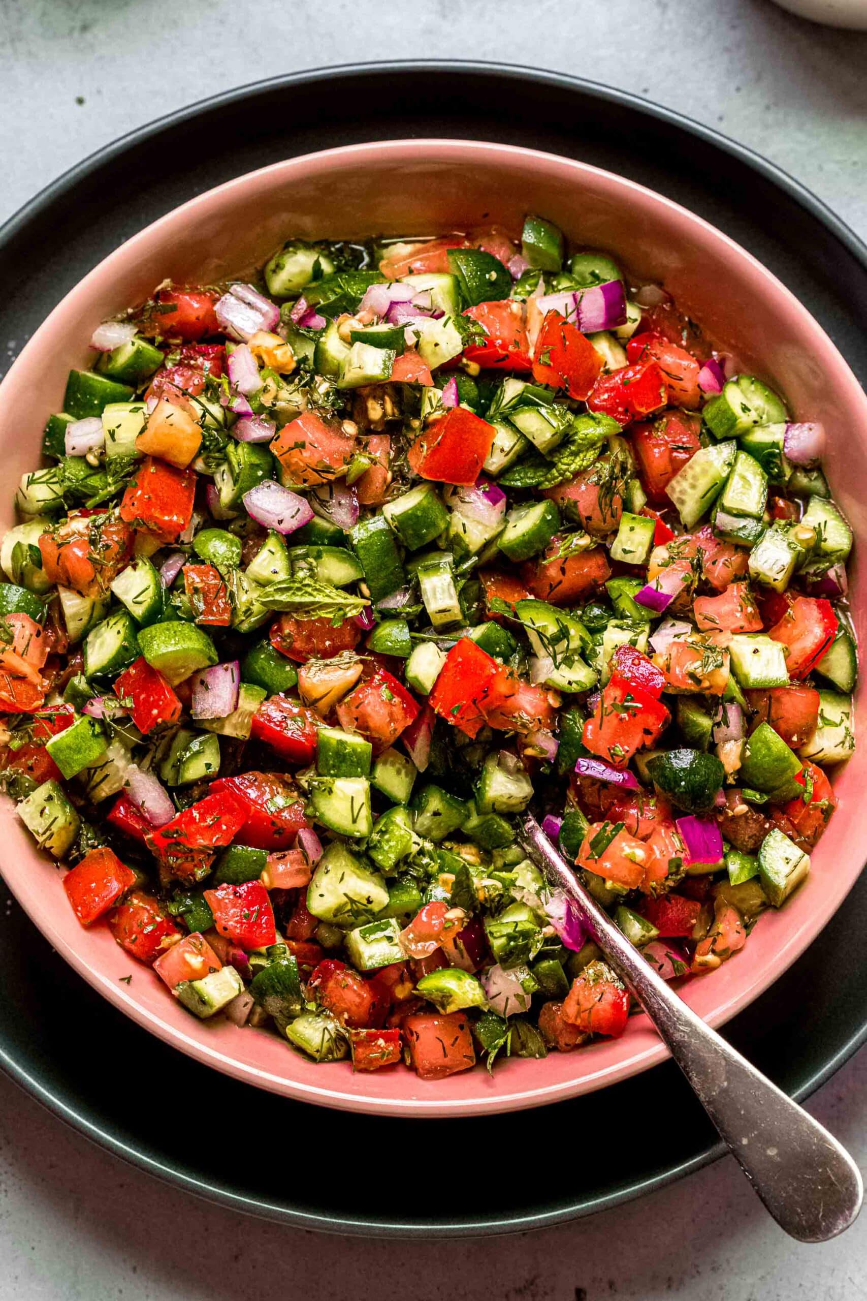 Shirazi Salad (Persian Cucumber Tomato Salad)