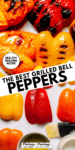 Grilled bell peppers pinterest image.