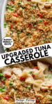 Cheesy tuna casserole pinterest image.