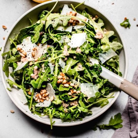 Arugula Salad ready to be served.