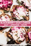 Blackberry Goat Cheese Appetizer pinterest image.