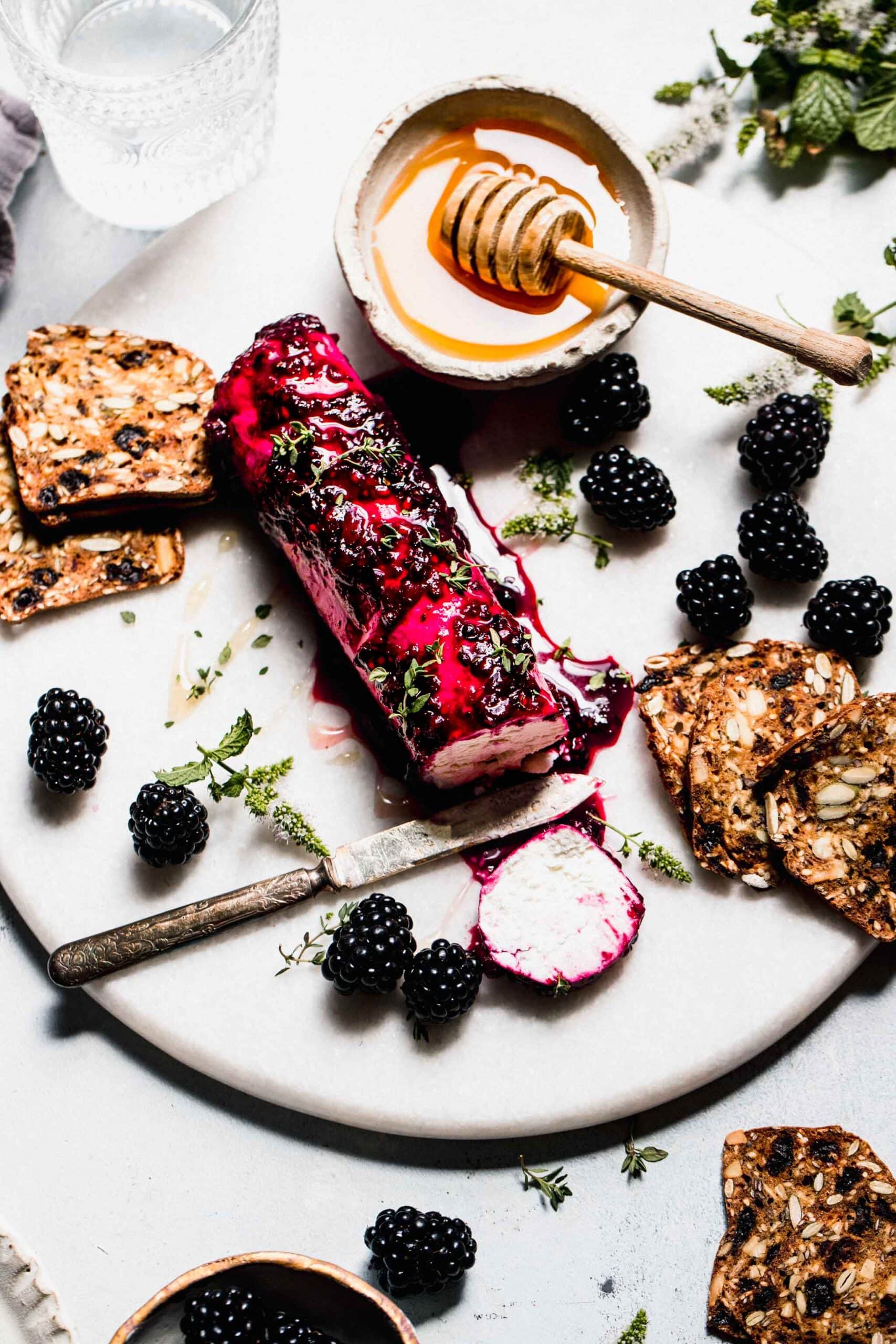 Blackberry Goat Cheese (Easy 5Ingredient Appetizer)