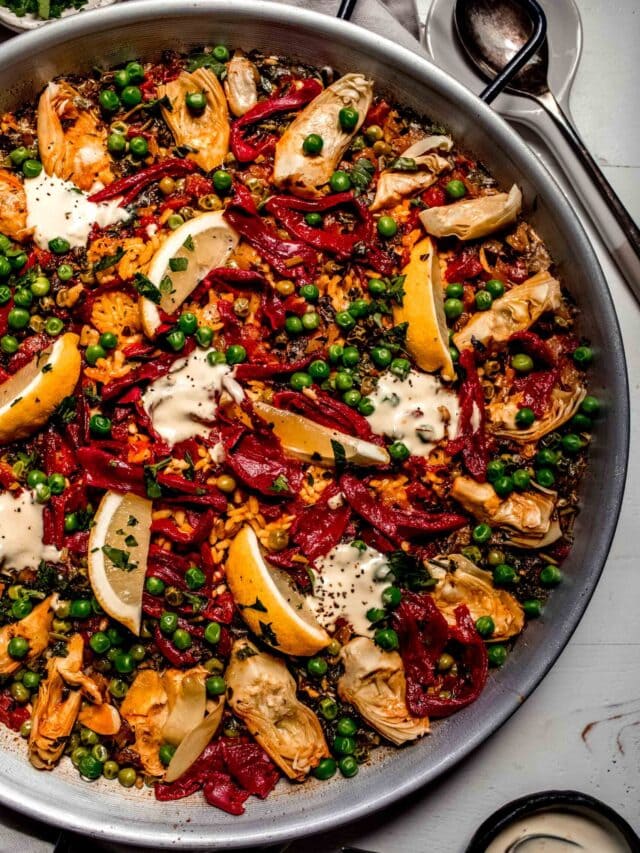 Flavorful Vegetarian Paella Platings + Pairings