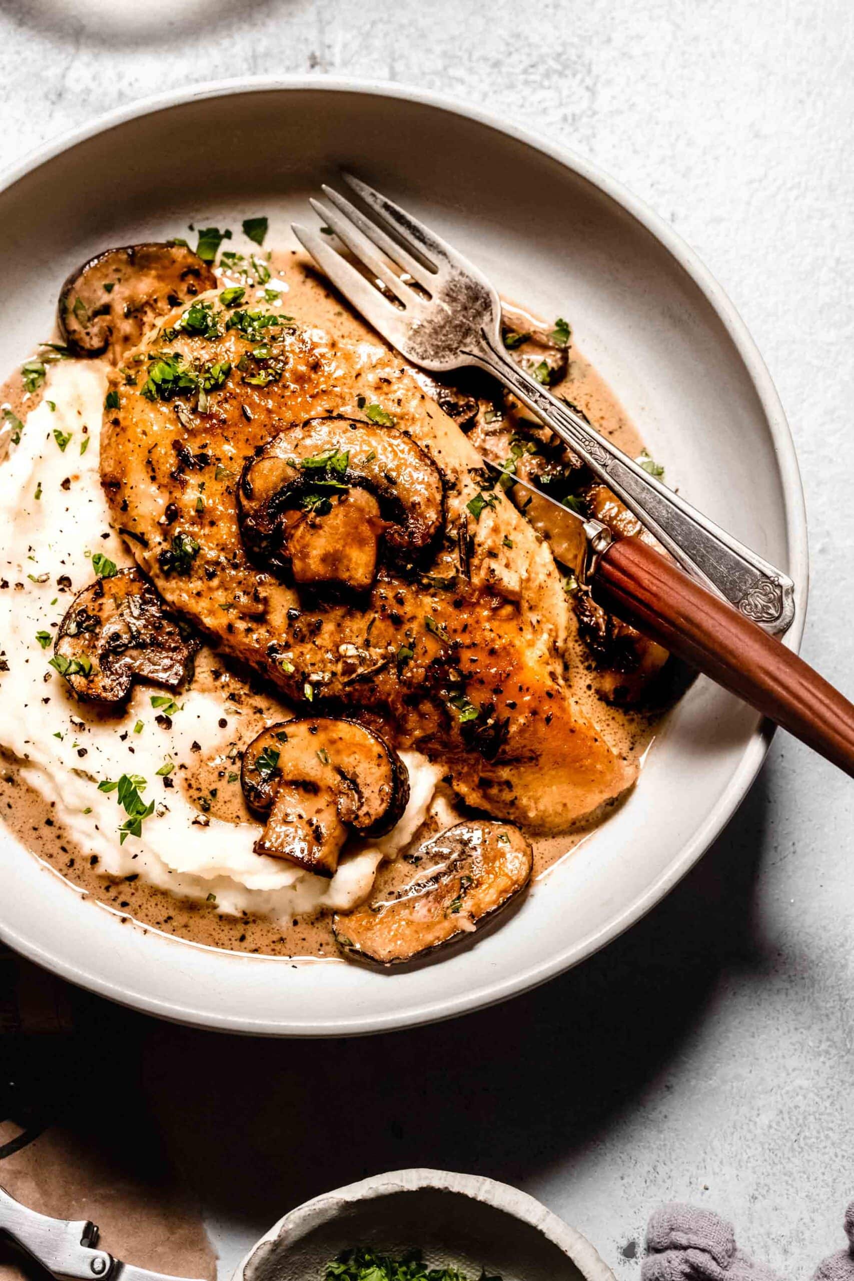 Creamy Mushroom Chicken (in 30-Minutes!) - Platings + Pairings