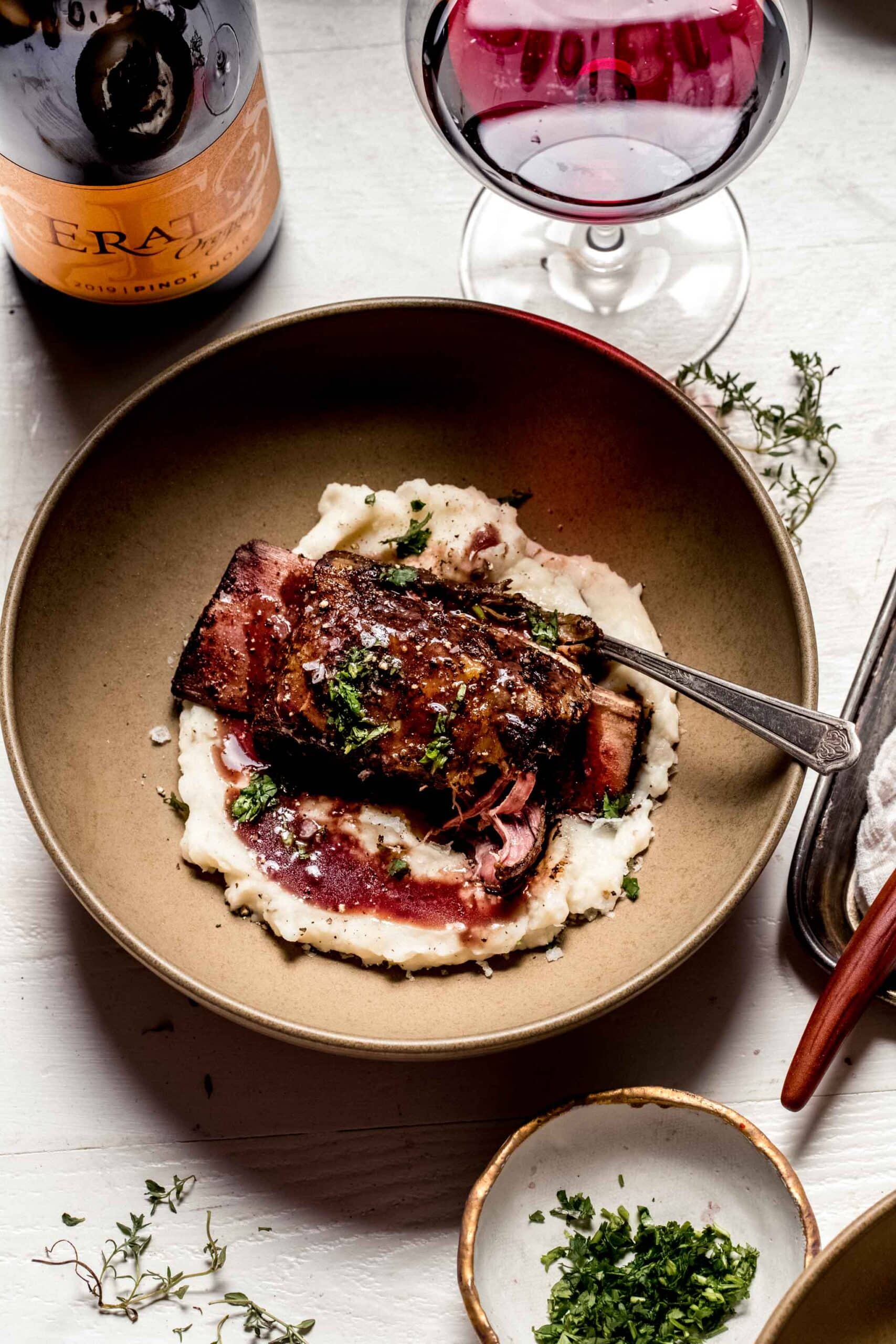 Sous Vide Short Ribs with Red Wine Reduction