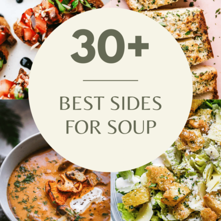 Collage of the best sides for soup with text overlay.